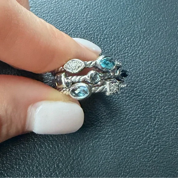 David Yurman Blue Confetti Ring - Picture 2 of 3